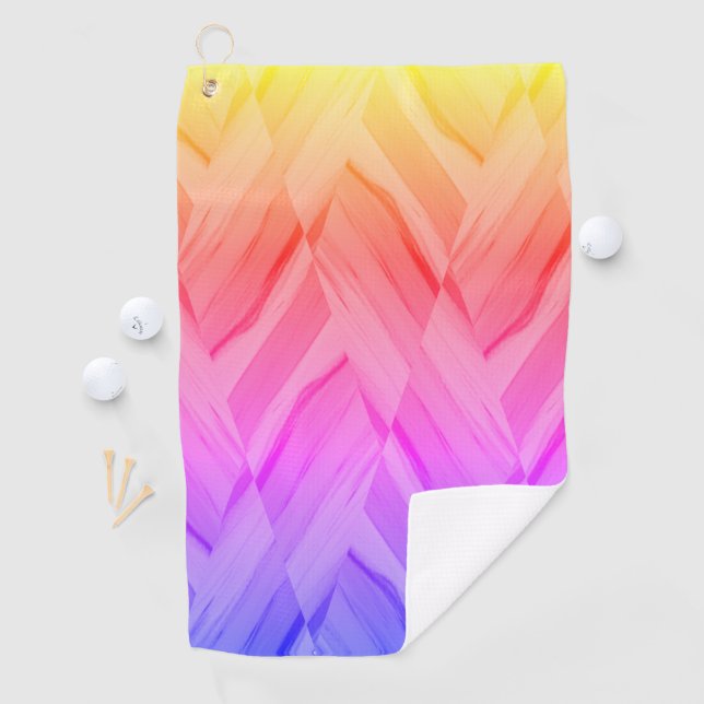 Intricate Coral and Pink Hues Marble Pattern Golf Towel (InSitu)