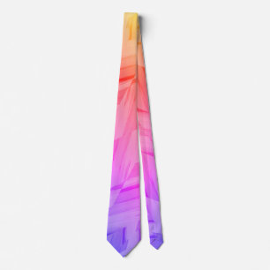 Intricate Coral and Pink Hues Marble Pattern Neck Tie