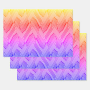 Intricate Coral and Pink Hues Marble Pattern Wrapping Paper Sheets