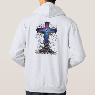 Intricate Cross of Tree Branches Hoodie