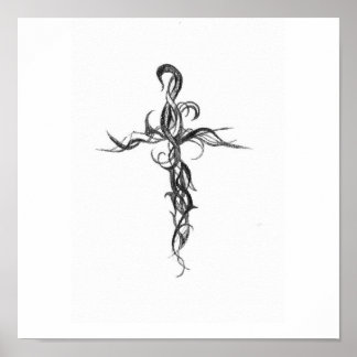 Intricate Cross Print
