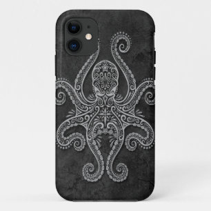 Intricate Dark Stone Octopus iPhone 11 Case
