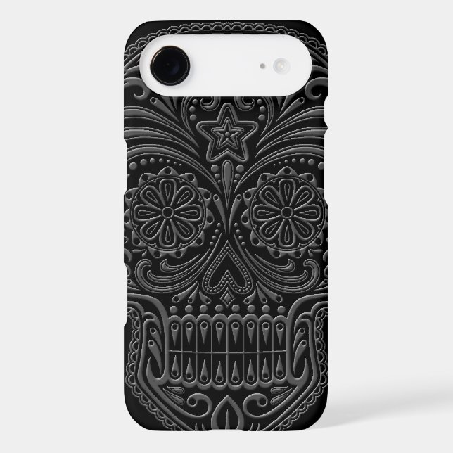 Intricate Dark Sugar Skull Case-Mate iPhone Case (Back)