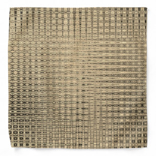 Intricate Dark Tan Brown Pattern Bandana