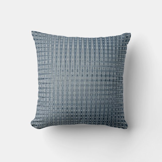 Intricate Deep Blue Pattern Throw Pillow (Front)