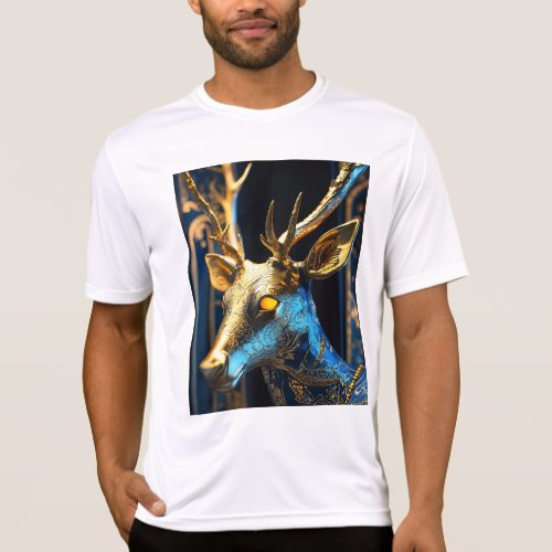 Intricate Deer Statue Close_Up T_Shirt