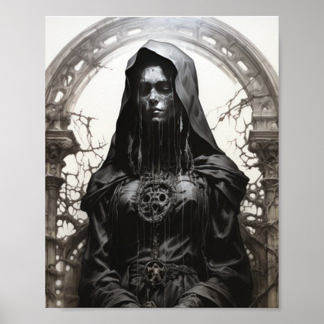Intricate Detail Zombie Nun Model Body Poster - Da (Front)
