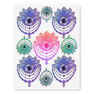 Intricate eye flash tattoo