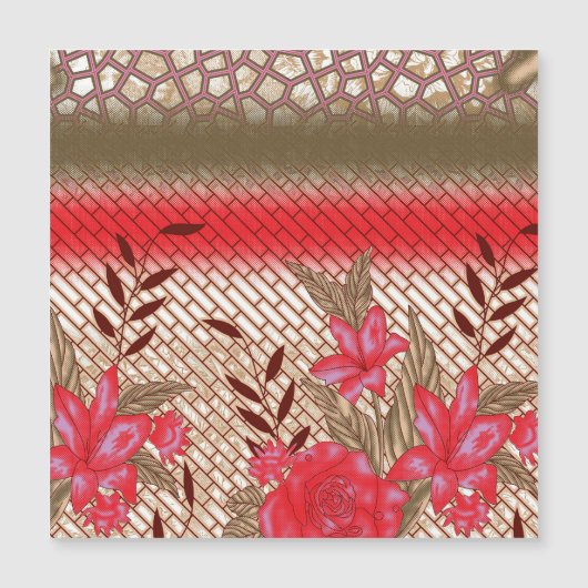 Intricate fabric design featuring floral patterns  (Front)