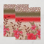 Intricate fabric design featuring floral patterns  (Front/Back)