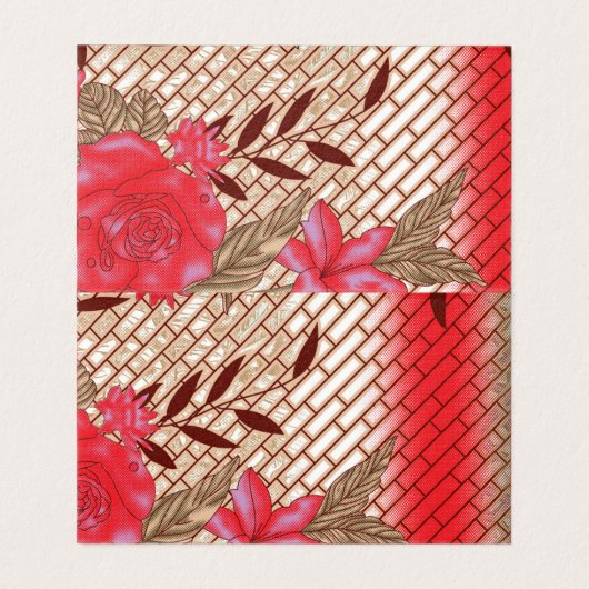 Intricate fabric design featuring floral patterns  (Inside Unfolded)