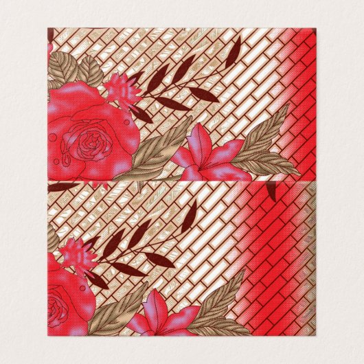 Intricate fabric design featuring floral patterns  (Outside Unfolded)