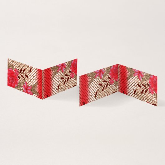 Intricate fabric design featuring floral patterns  (Inside and Outside)