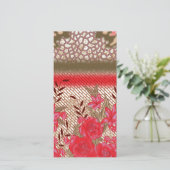 Intricate fabric design featuring floral patterns  (Standing Front)