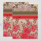 Intricate fabric design featuring floral patterns  (Front/Back)