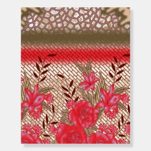 Intricate fabric design featuring floral patterns  foam board