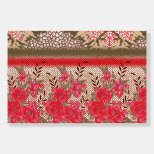 Intricate fabric design featuring floral patterns foam board