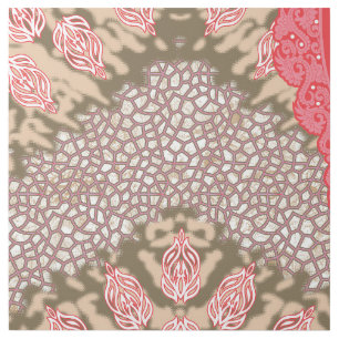 Intricate fabric design featuring floral patterns  gallery wrap