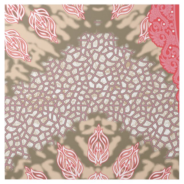 Intricate fabric design featuring floral patterns  gallery wrap (Front)