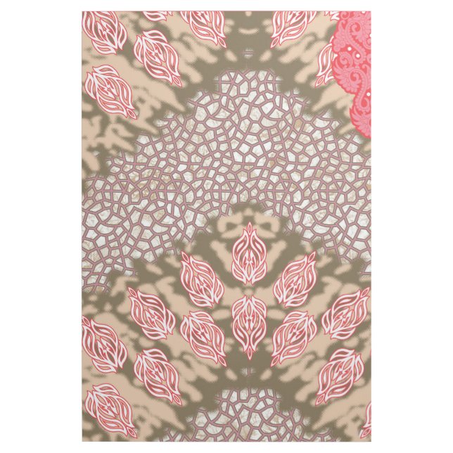 Intricate fabric design featuring floral patterns  gallery wrap (Front)