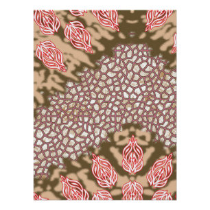 Intricate fabric design featuring floral patterns  poster