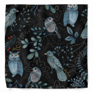 Intricate floral and paisley pattern bandana