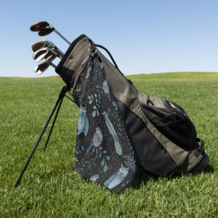 Intricate floral and paisley pattern golf towel