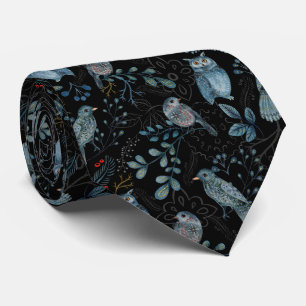 Intricate floral and paisley pattern neck tie