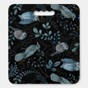 Intricate floral and paisley pattern seat cushion