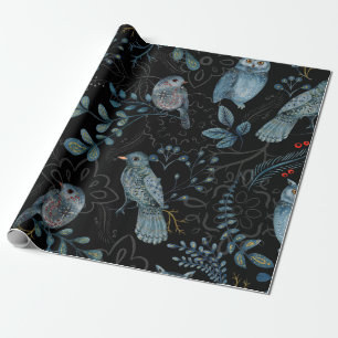 Intricate floral and paisley pattern wrapping paper