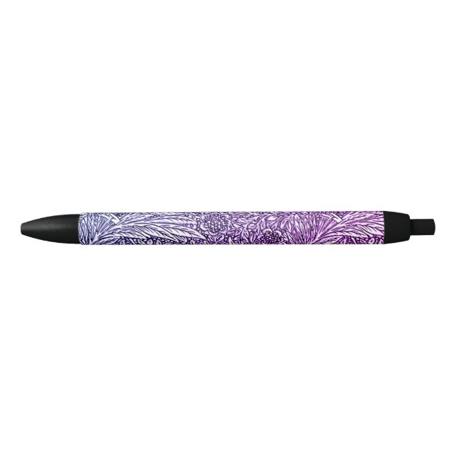 Intricate Floral Design in Purple Hues and White Pen (Front)