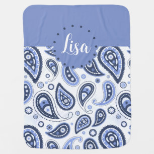 Intricate Floral Paisley Print Design Baby Blanket