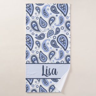 Intricate Floral Paisley Print Design Bath Towel Set
