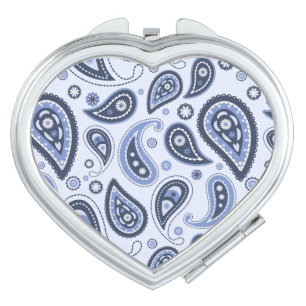 Intricate Floral Paisley Print Design Compact Mirror