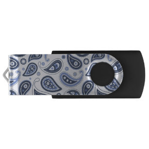 Intricate Floral Paisley Print Design Flash Drive