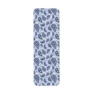 Intricate Floral Paisley Print Design Label