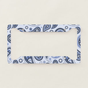 Intricate Floral Paisley Print Design License Plate Frame