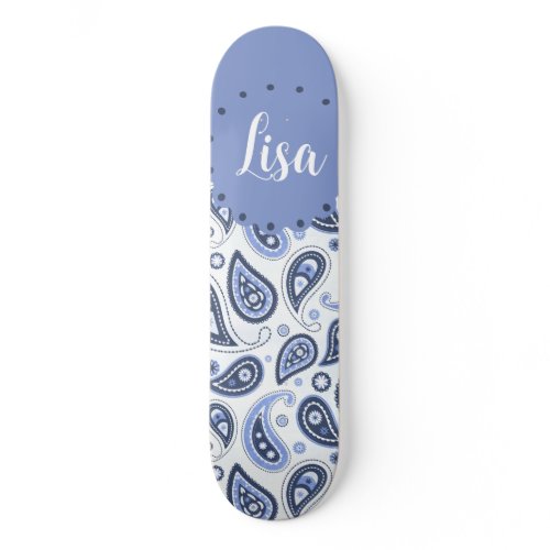 Intricate Floral Paisley Print Design Skateboard