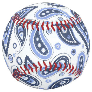 Intricate Floral Paisley Print Design Softball