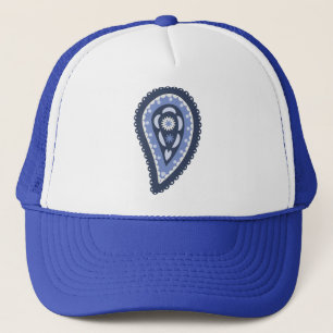 Intricate Floral Paisley Print Design Trucker Hat