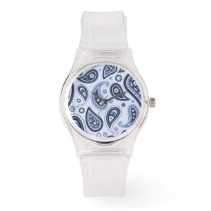 Intricate Floral Paisley Print Design Watch