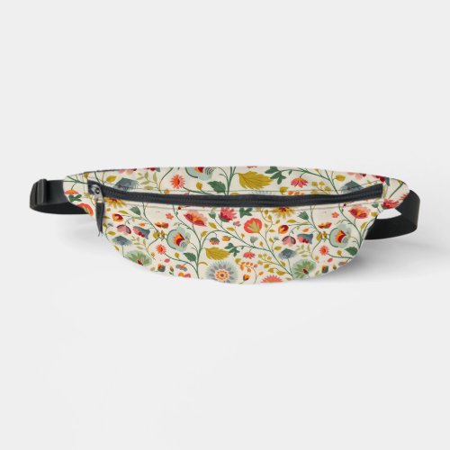Intricate floral pattern  fanny pack
