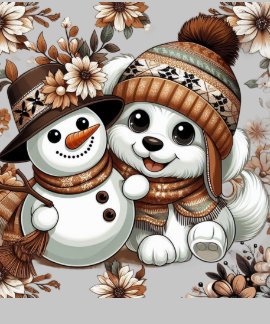 Intricate Floral Winter Wonderland: Adorable Dog Hoodie