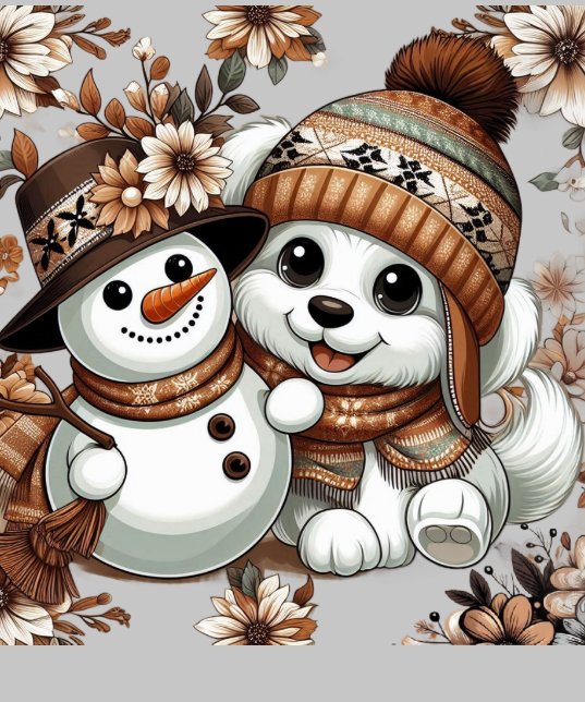 Intricate Floral Winter Wonderland: Adorable Dog  Hoodie (Collar)