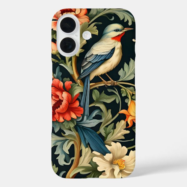 Intricate Floral with Bird Case-Mate iPhone Case (Back)