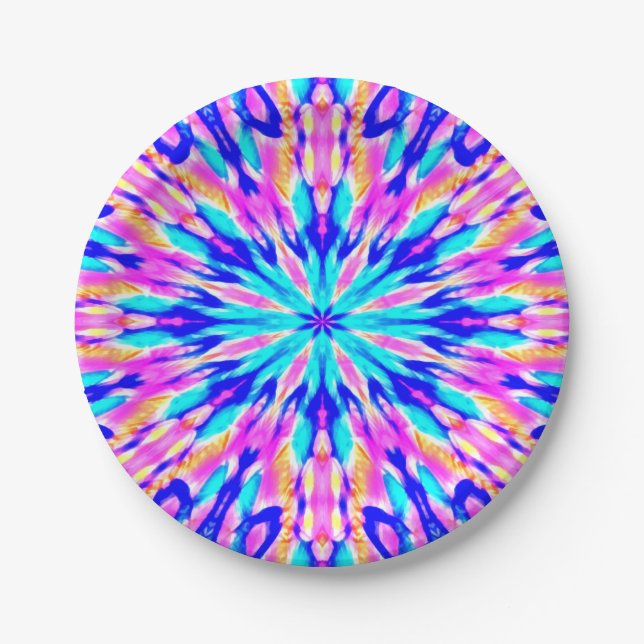 intricate fractal mandala paper plates (Front)