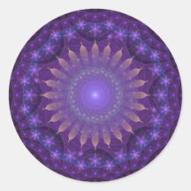 Intricate Fractal Mandala | Purple, Blue, Orange