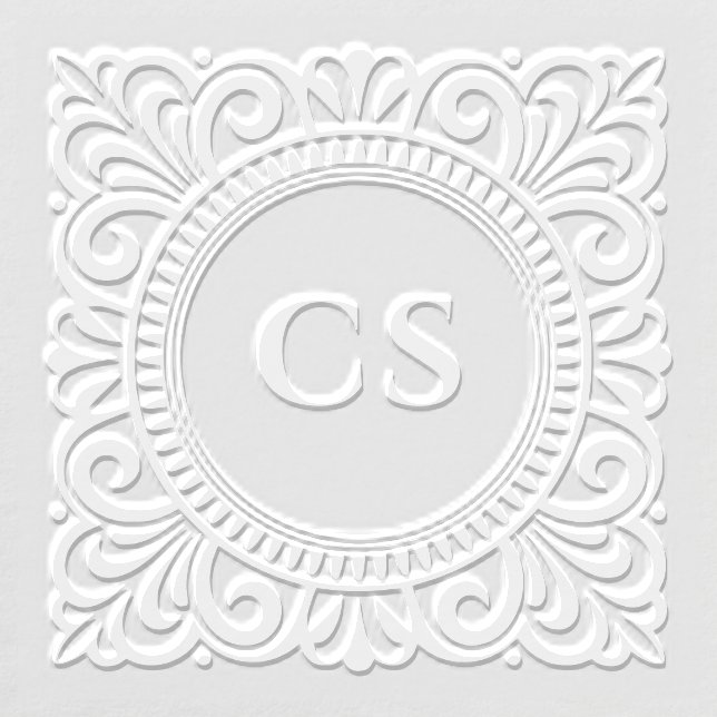 Intricate Frame Monogram Initials Embosser (Design)