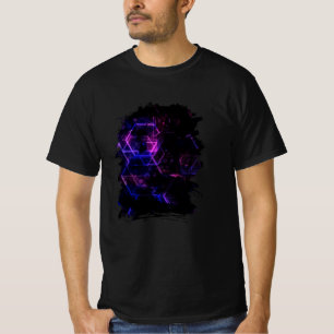 Intricate geometric color neon pattern T-Shirt