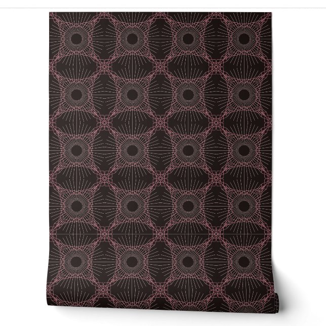 Intricate Geometric Wireframe Seamless Design Wallpaper (Unrolling)